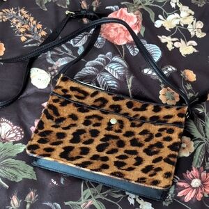 Leather Leopard Print Bag